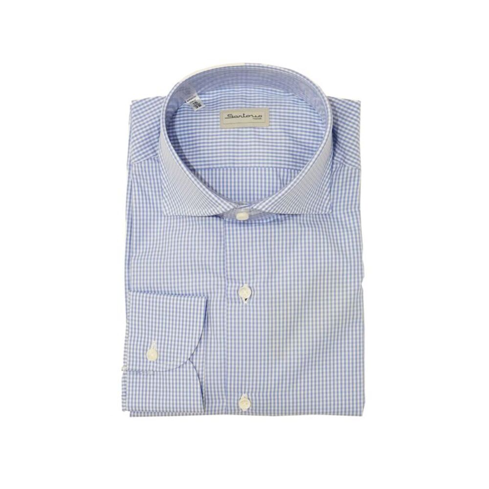 Sartorio Micro Gingham Cotton Dress Shirt